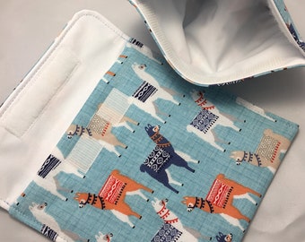 LLamas Reusable Sandwich Bag, Reusable Snack Bag