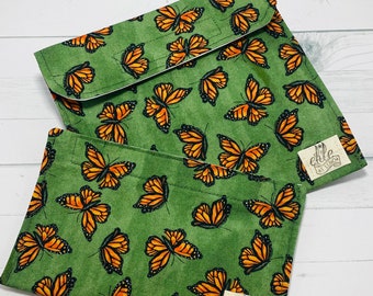 Monarch Butterflies Reusable Sandwich Bag, Reusable Snack Bag