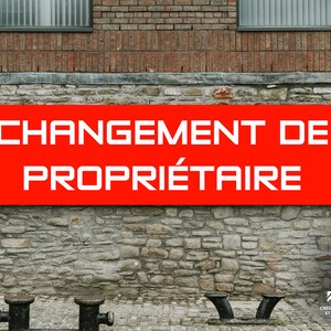 Bâche, Banderole, Bannière Changement de Propriétaire, Affiche, Panneau Publicitaire, Décoration de Garage, Atelier 200 x 50 cm image 2