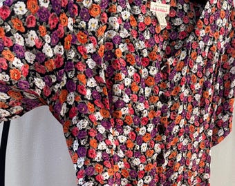 Vintage Compagnie Internationale Express Rayon Floral Romper Size Medium
