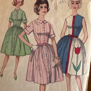 50s vintage チューリップのドレス 50s Tulip Dress - Etsy