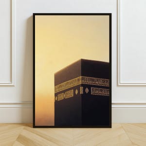 Kaaba at sunset Art Print: Islamic Spiritual Medina Decor (Digital Download)