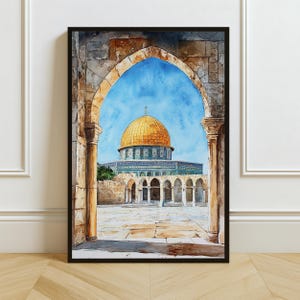 Masjid Al Aqsa Art Print: Islamic Architecture Sacred Landmark Decor (Digital Download)