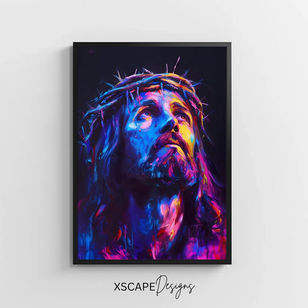 Crown of Thorns Art Print, Jesus Poster, Printable Wall Art, Digital ...