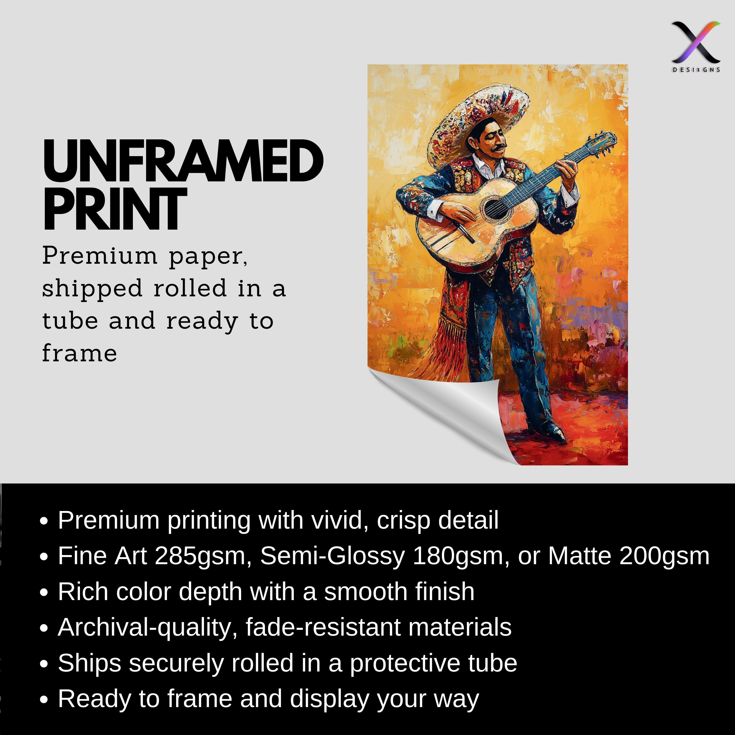 Mariachi Musician Wall Art: Vibrant Mexican Heritage Decor