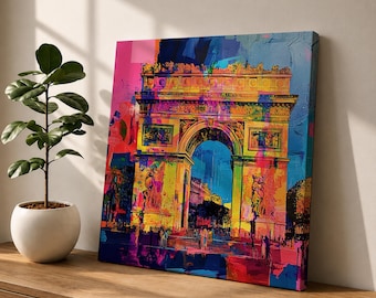 Arte de parede Arco do Triunfo Monumento Francês Arco de Paris Abstrato Presente Decoração para Sala de Estar