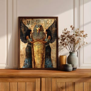 Tutankhamun Pharaoh Egyptian Wall Art King Tut Mythology Symbol Gift Living Room Home Decor