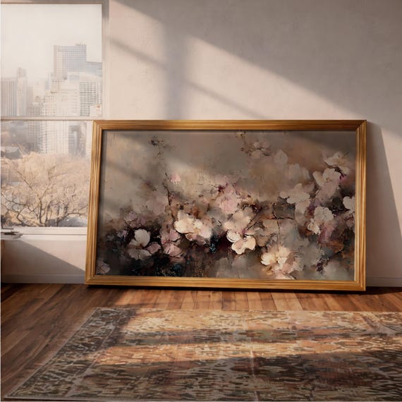Cherry Blossom Wall Art Sakura Framed Canvas Japanese Floral Abstract Zen Living Room Decor