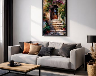 Italian Doorway Mediterranean Wall Art Villa Archway Floral Italian Doorway Mediterranean Wall Art Villa Archway Floral
