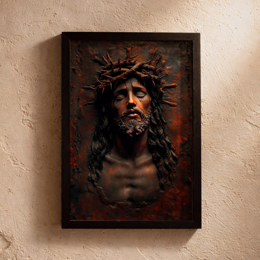 Jesus Crown of Thorns Art Print: Christian Wall Décor (digital / Print ...