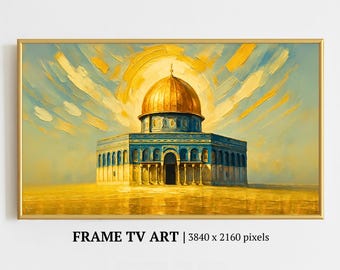 Masjid Al Aqsa Frame Tv Art: Elegant Islamic Sacred Site Jerusalem Artwork (Digital Download)