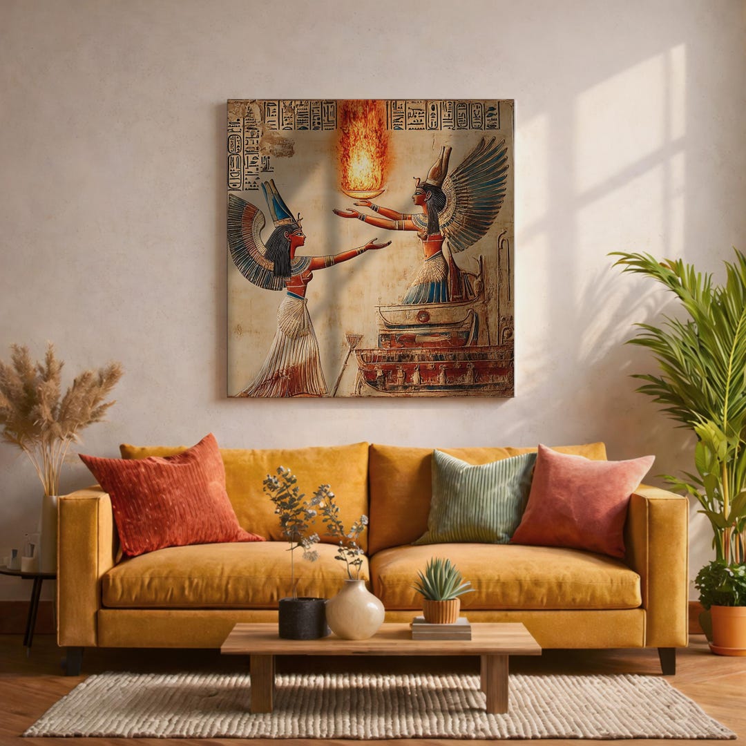 Isis Wall Art Egyptian Goddess Framed Canvas Ancient Mythology Egypt ...