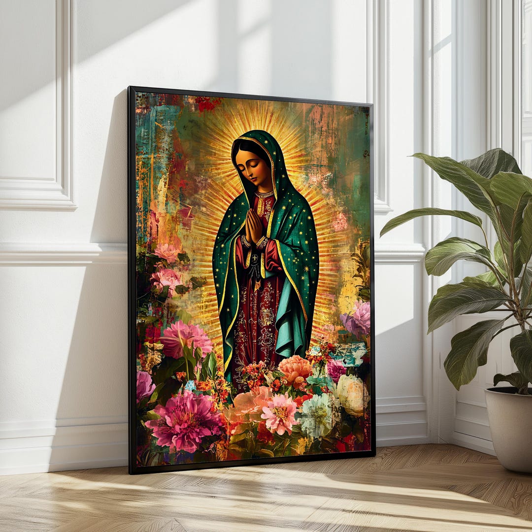 Virgin Mary Digital Art | Our Lady of Guadalupe Wall Print | Catholic ...
