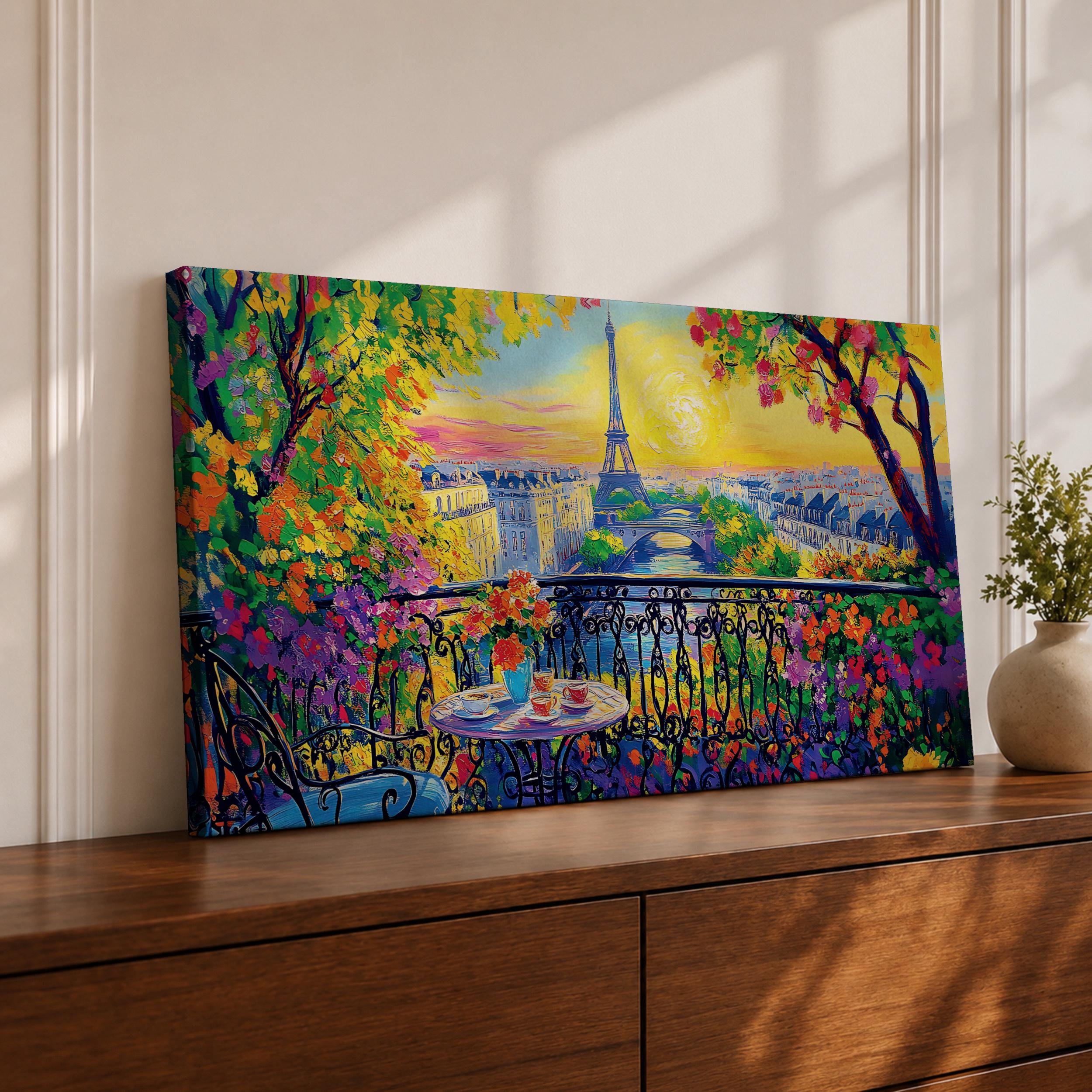 Tour Eiffel Panoramic Wall Art Champ De Mars Extra Wide Framed