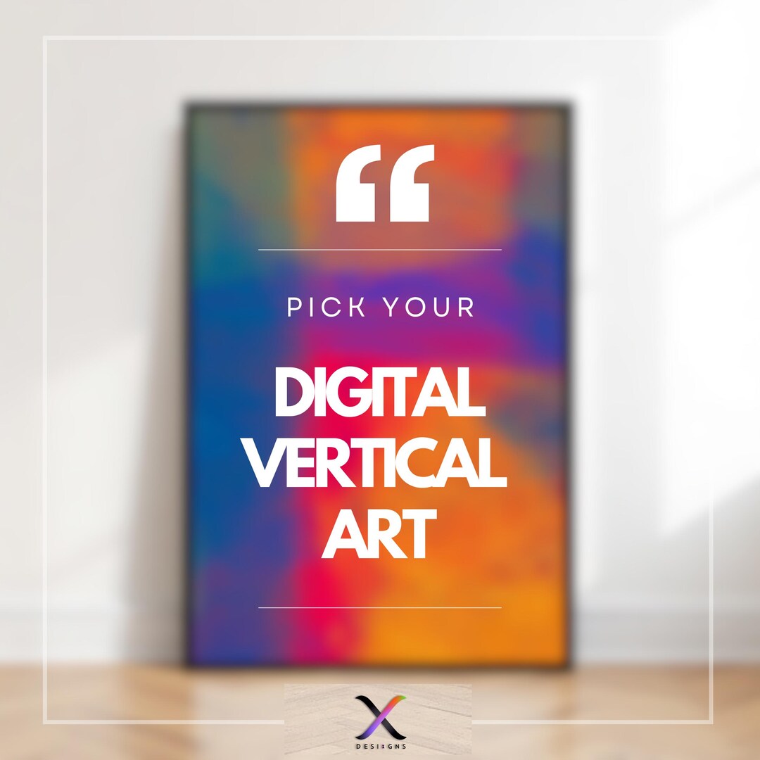 Digital Vertical Wall Art Download – Choose Any Artwork Printable Decor ...