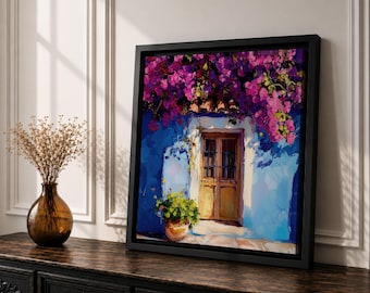 Italian Doorway Wall Art Tuscan Entryway Framed Canvas
