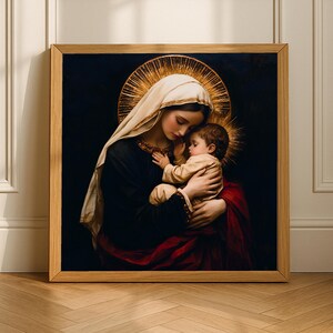 Plaque Métal Déco « Holy Family Virgin Mary Baby » - 20x30 Cm, Vintage, Pour Mur Maison, Café, Noël