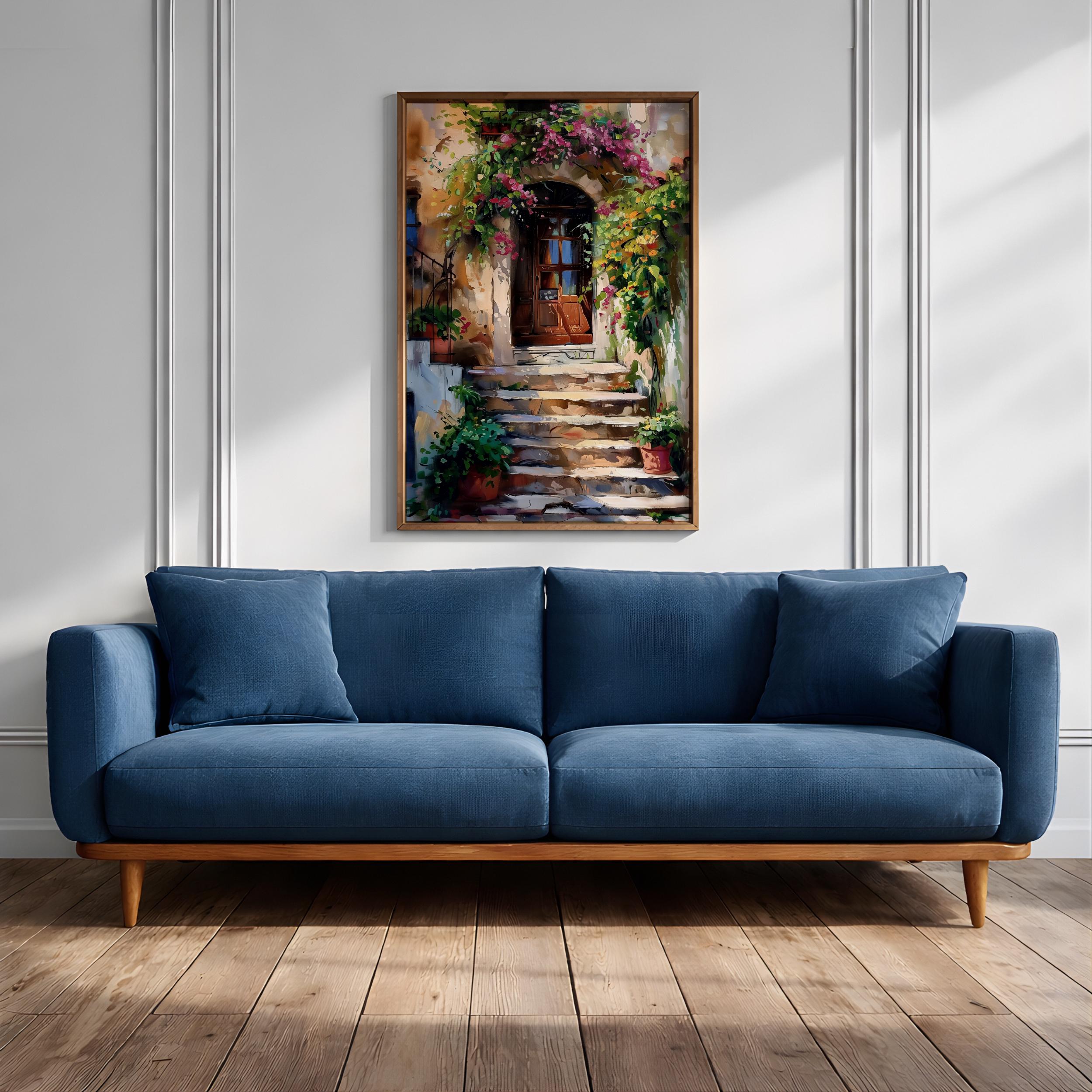 アート・デザイン・音楽 Styles of Living by Isa Vercelloni Accordion Music Colourful Painting Style Canvas Print Wall Art
