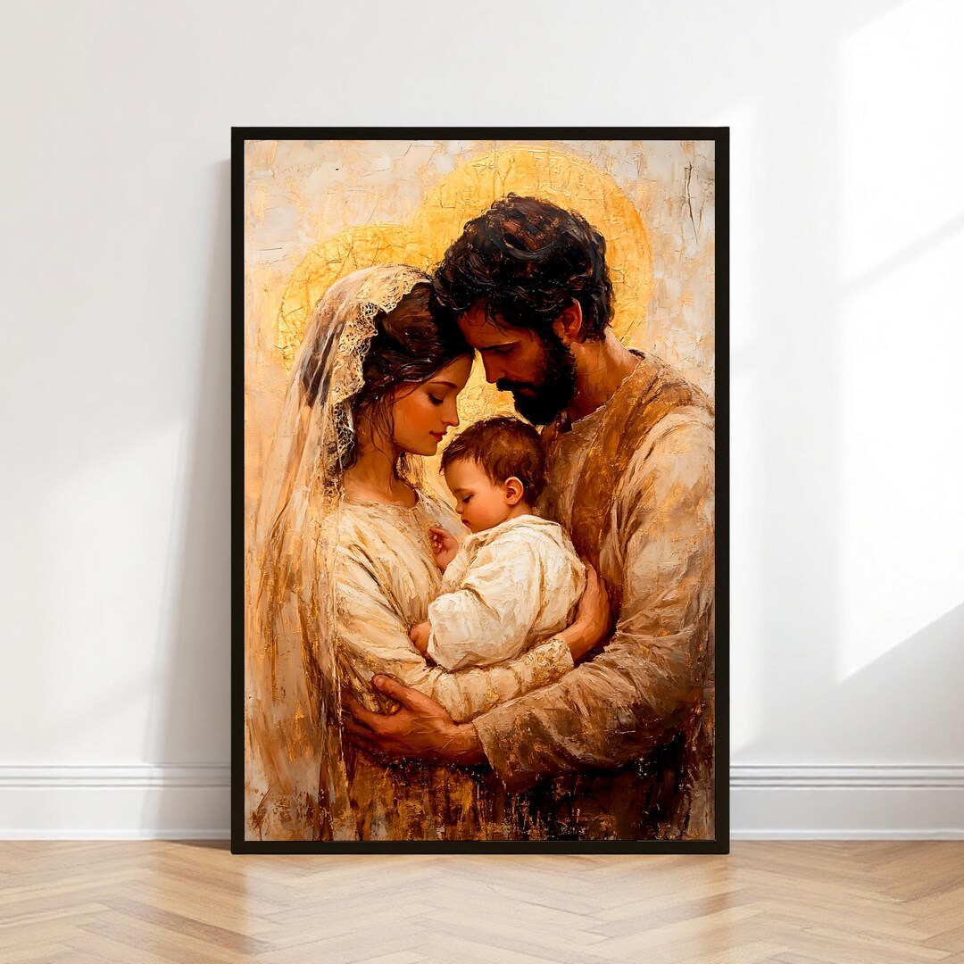 Holy Family Art Print: Sacred Christian Wall Decor (digital / Print ...