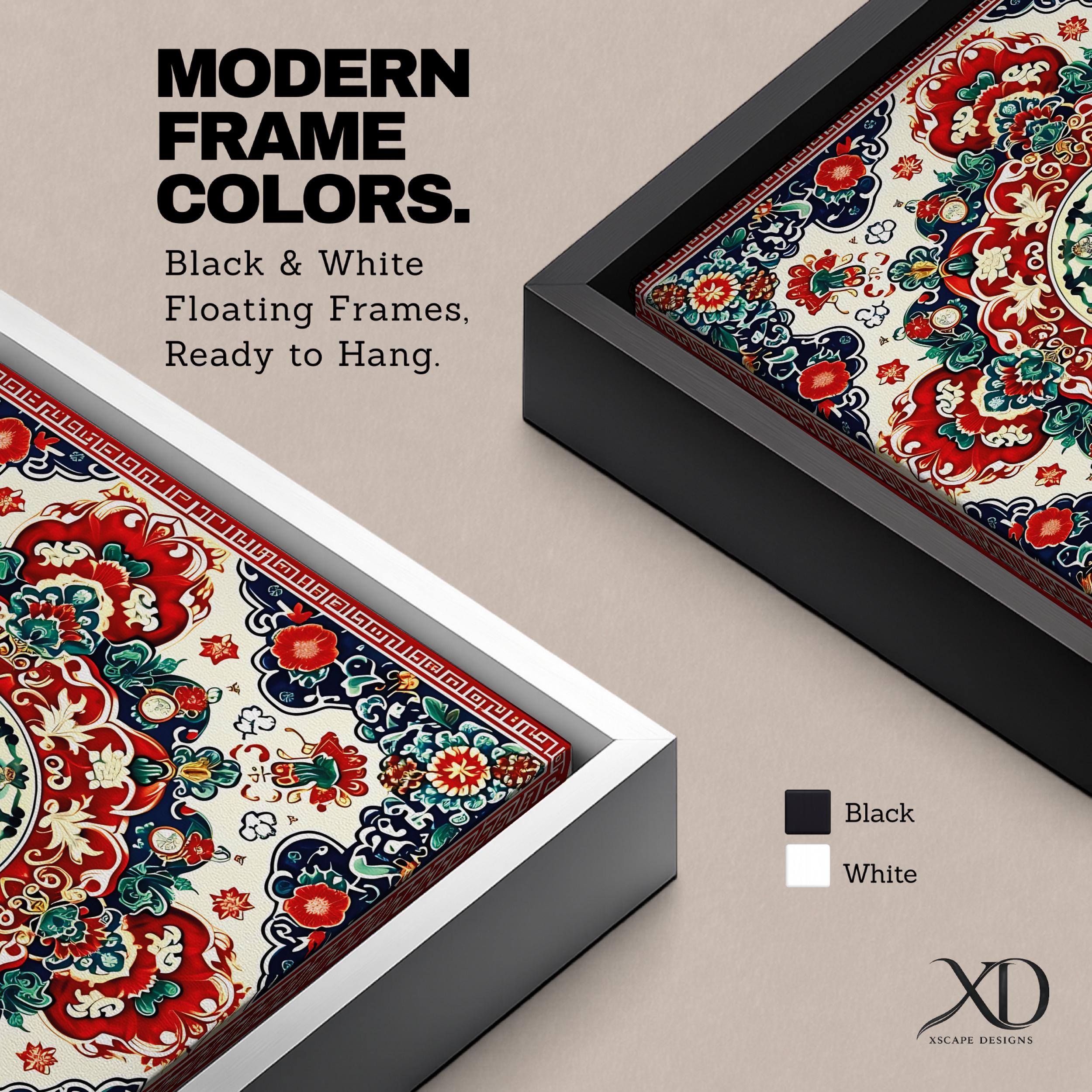 Persian Mandala Wall Art Carpet Pattern Framed Canvas Oriental