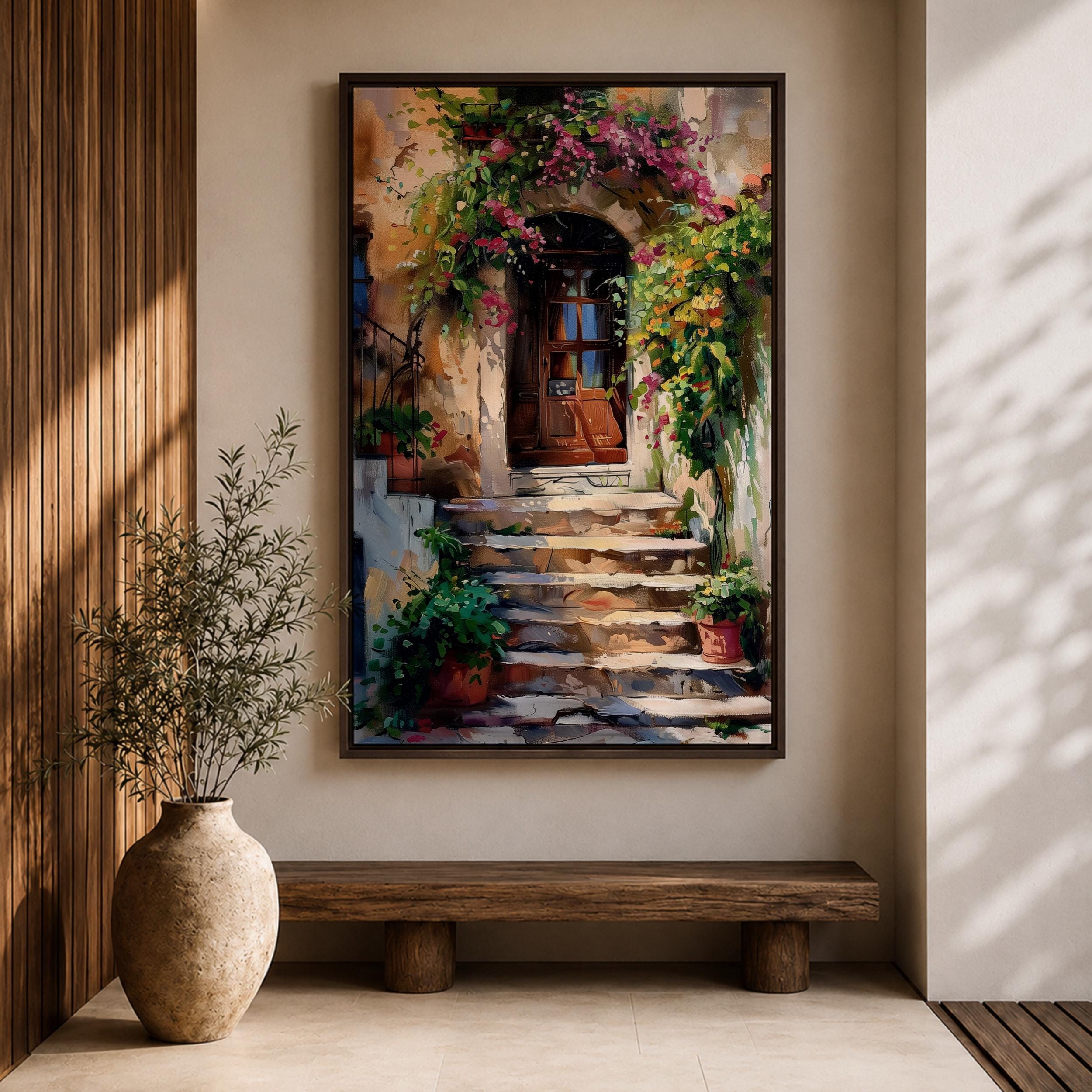 Italian Doorway Mediterranean Wall Art Villa Archway Floral