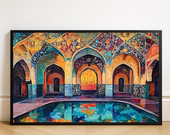Toile Murale Islam Temple - Art Photo Moderne, Architecture Musulmane, Blanc