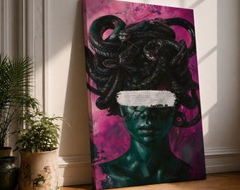 Medusa griechischen Wand Kunst Gorgon Figur Symbol Mythologie Fantasy Geschenk Wohnzimmer Home Decor