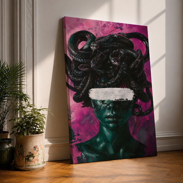 Medusa Greek Wall Art Gorgon Figure Symbol Mythology Fantasy Gift Living Room Home Decor