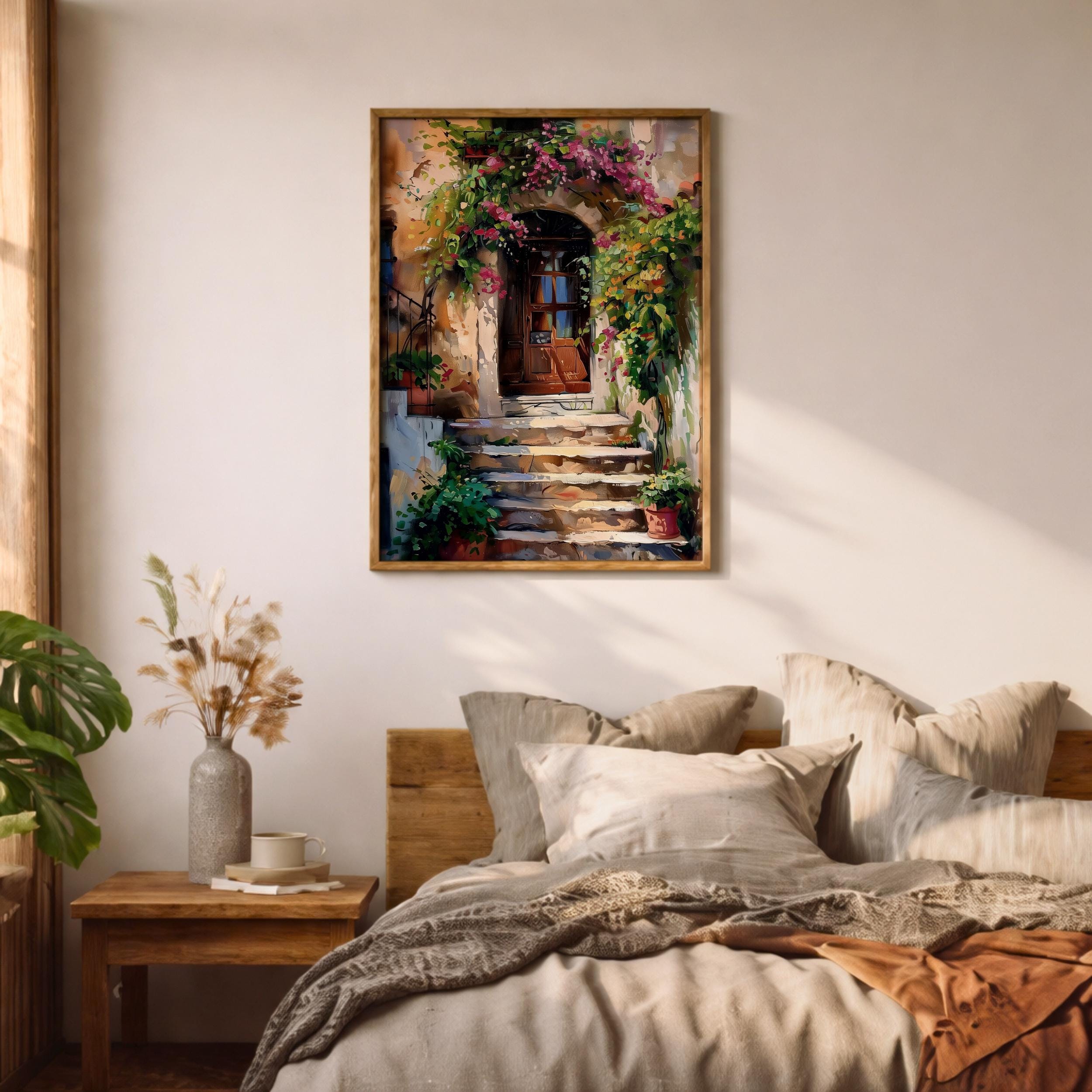 Italian Doorway Mediterranean Wall Art Villa Archway Floral