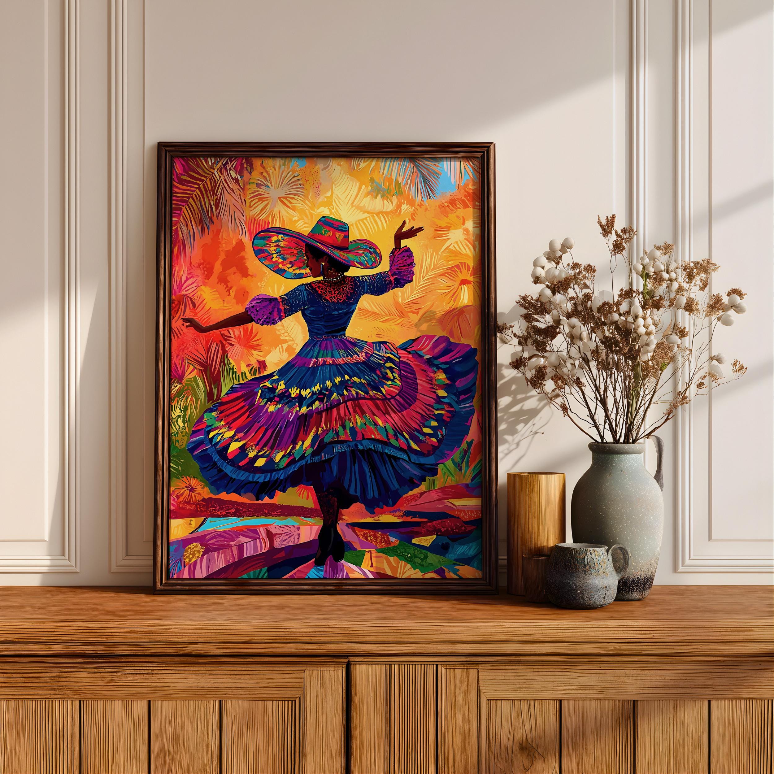 Buy Mexican Dancer Wall Art Latin Cultural Festival Folklorico