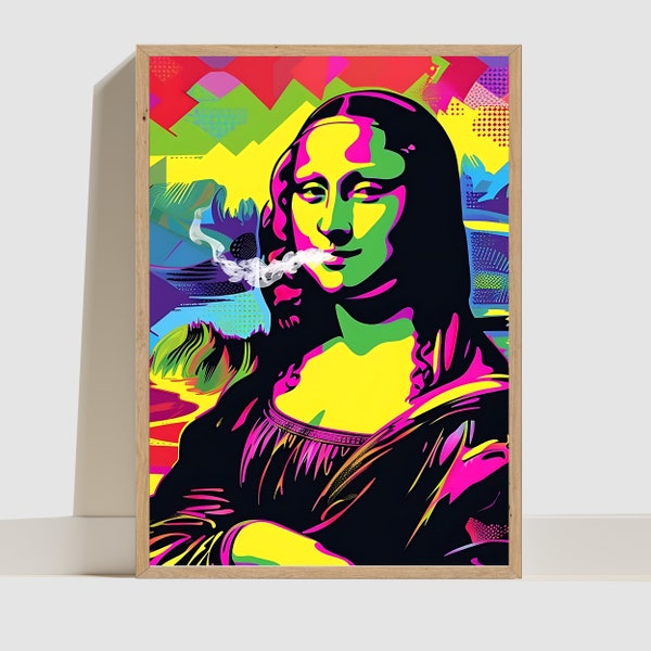 Mona Lisa Pop Art Digital Print | Home Decor wall | Ready for All sizes | Instant Download