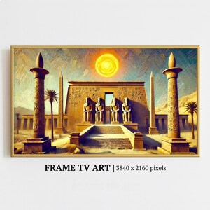 Egyptian Temple Frame Tv Art: Vintage Egypt Cultural Pharaoh Decor (Digital Download)