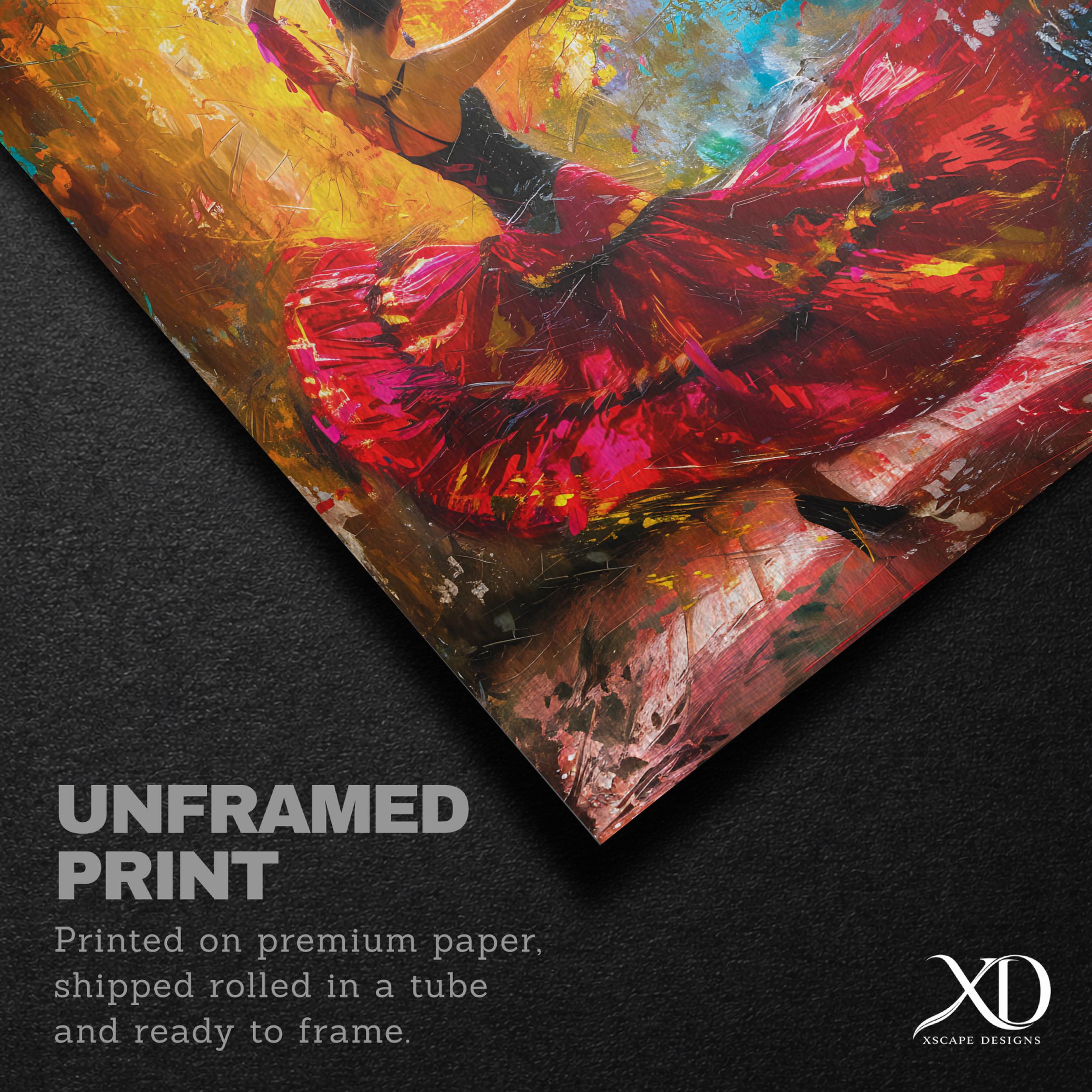Peinture sur toile de danseuse flamenco