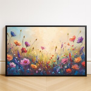 Wildflower Meadow Digital Wall Art | Vibrant Floral Printable | Nature-Inspired Decor
