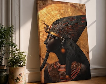 Nefertiti Egyptian Queen Wall Art Ancient Pharaoh Mythology Symbol Gift Living Room Home Decor