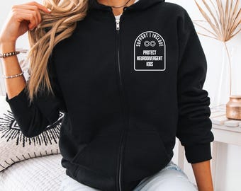 Bluza z kapturem Protect Neurodivergent Kids: Wspieranie świadomości autyzmu