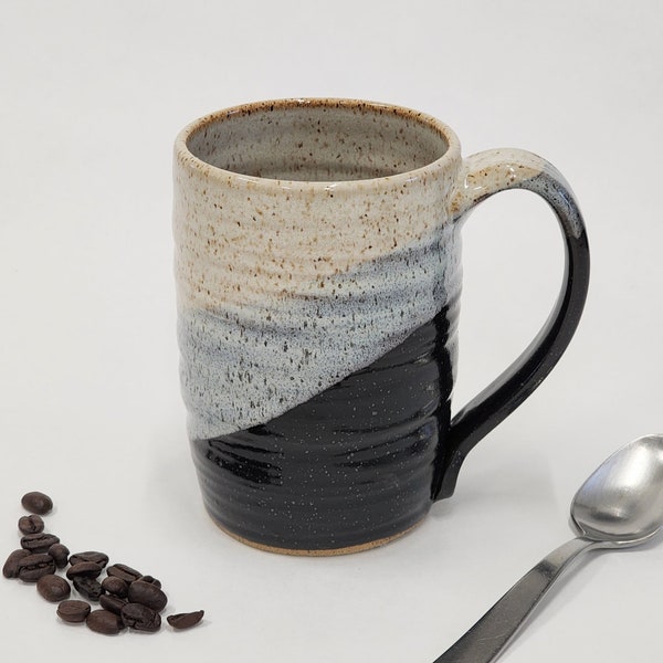 Giant Ceramic Mug, 24 ounce Handmade Pottery Coffee Lover's Drinking Stein