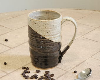 Pottery Mug, Handmade Giant Ceramic Coffee or Tea Lover's Cup