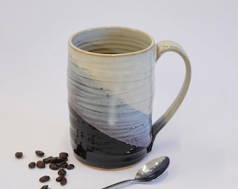 Giant Ceramic Mug, 24 ounce Handmade Pottery Coffee Lover's Drinking Stein Ships Now