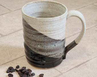 Giant Ceramic Mug, 24 ounce Handmade Pottery Coffee Lover's Drinking Stein Ships Now