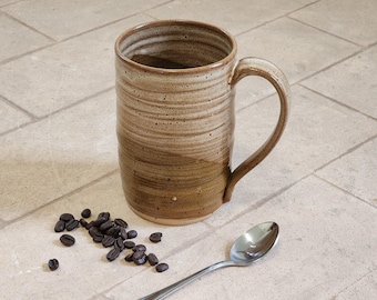 Handmade Giant Ceramic Coffee Mug: 25 - 29 oz Pottery Stein