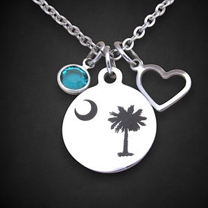 Palmetto Moon Necklace, Palm Tree Necklace, Palm Tree Jewelry, South Carolina Jewelry, Charleston Palmetto Moon, Girls Weekend Beach Trip