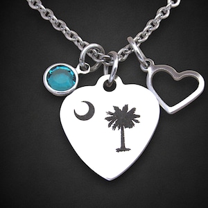 Palmetto Moon Necklace, Palm Tree Necklace, Palm Tree Jewelry, South Carolina Jewelry, Charleston Palmetto Moon, Girls Weekend Beach Trip