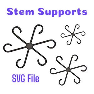Acrylic Plant Stem Supports SVG: Laser Cut File Digital Download