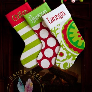 Personalized Christmas Stocking  Embroidered Family Christmas image 7