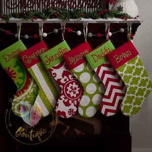 Personalized Christmas Stocking  Embroidered Family Christmas image 4