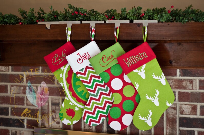Personalized Christmas Stocking  Embroidered Family Christmas image 8