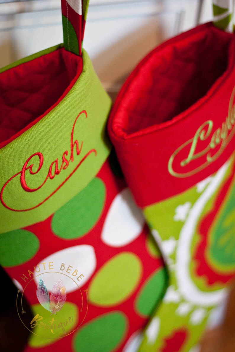 Personalized Christmas Stocking  Embroidered Family Christmas image 6