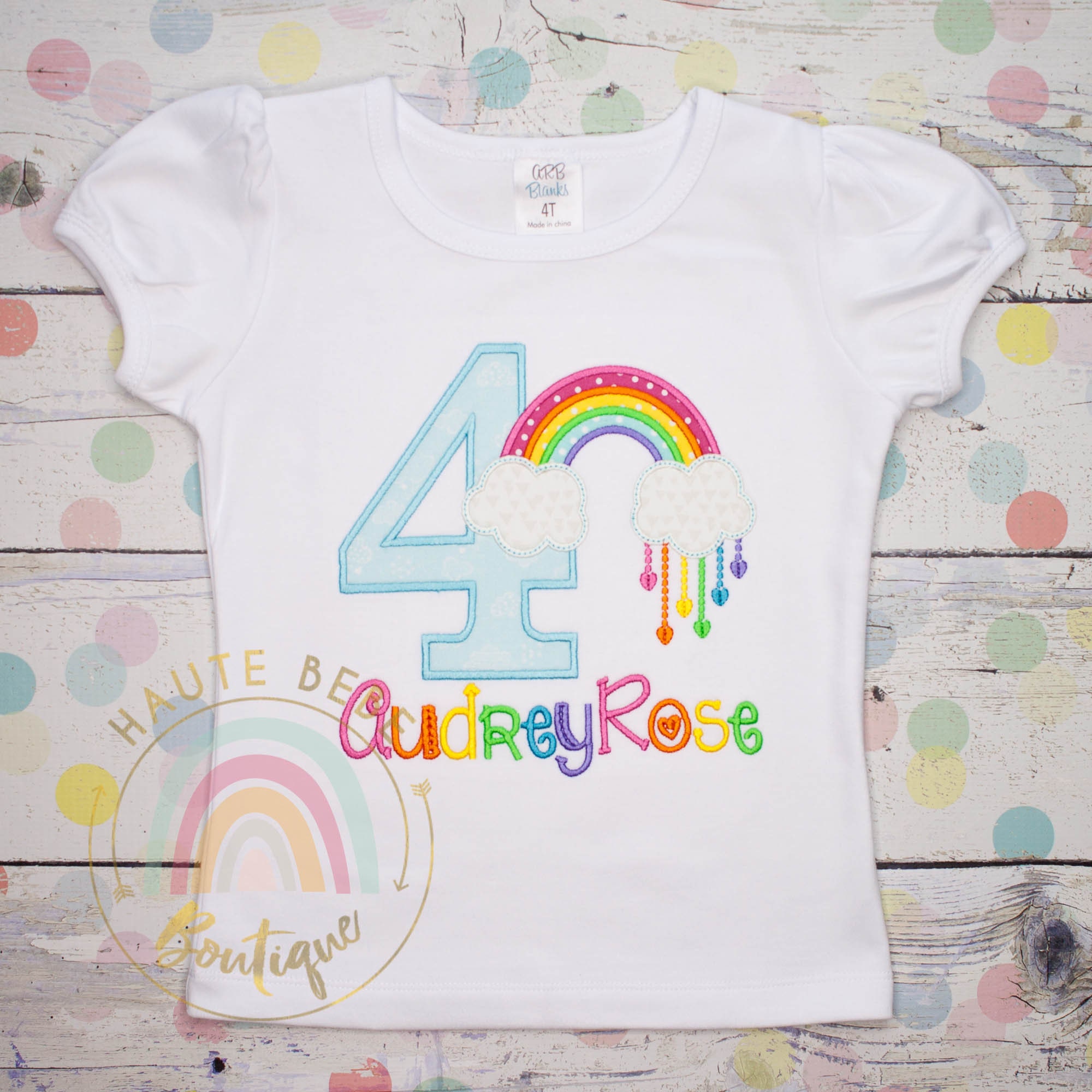 Personalized RAINBOW Birthday Shirt Embroidered Rainbow | Etsy