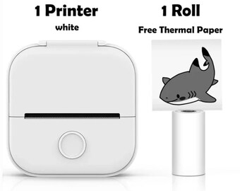 Inkless Pocket Printer| Mini Wireless Thermal Pocket Printer Self-adhesive Stickers